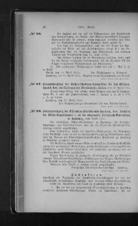 Nr. 67 Bekanntmachung der Sachverständigen-Kommission für den Effekten-Handel, betr. die Lieferung der Straßenbahn-Aktien