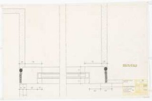Wohnhaus F. Haas, Karlsruhe Ausführungsplanung: Fenster und Türen: Horizontalschnitt 1:1