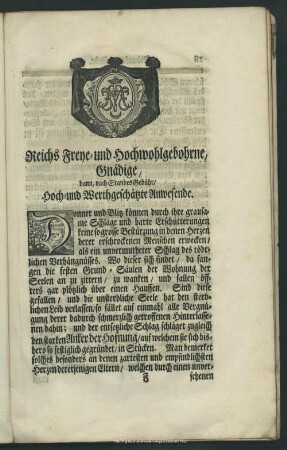 Abdankung : Abdanckungs-Rede