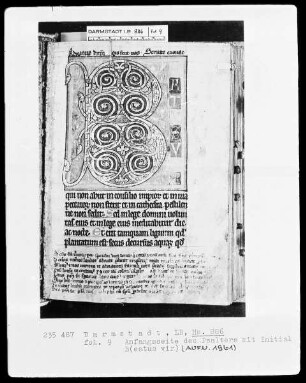 Psalterium — Initiale B (eatus vir), Folio 9 recto