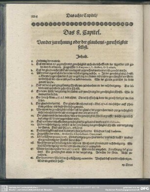 Das 8. Capitel.Von der zurechnung oder der glaubens-gerechtigkeit selbst