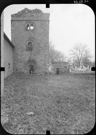 Ganzig-Kleinragewitz (Liebschützberg-Kleinragewitz). Turm der ehem. Dorfkirche