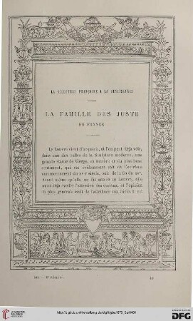 2. Pér. 12.1875: La sculpture franc̨aise à la Renaissance : La famille des Juste en France, [1]