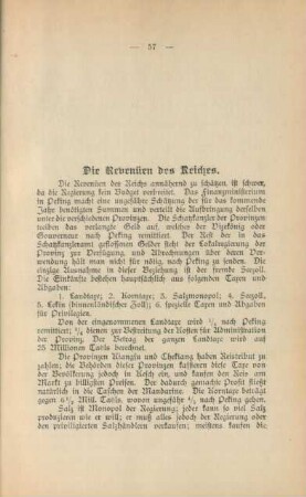 Die Revenüen des Reiches.