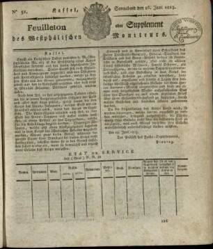 No. 51, Sonnabend den 26. Juni 1813