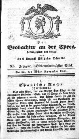 47. Stueck, 22. November 1841