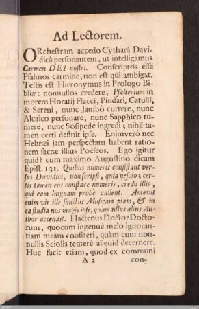 Ad Lectorem.