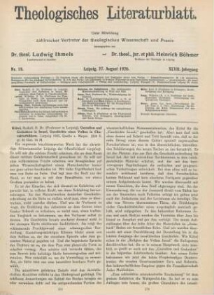 273-275 [Rezension] Kittel, Rudolf, Gestalten und Gedanken in Israel