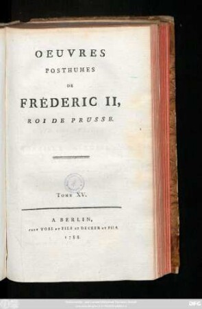 T. 15: Correspondance. Suite Des Lettres De Monsieur D'Alembert Au Roi