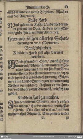 Hiernach folgen allerley Schattierungen und Mixturen