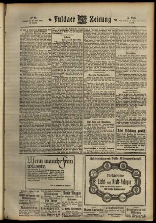 Dritte Ausgabe vom Samstag, den 27. April 1912.