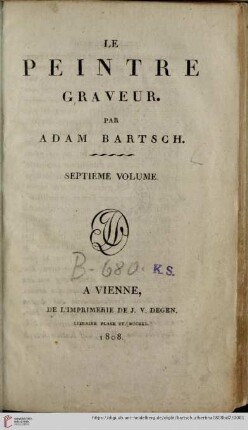 7. Volume: Le peintre graveur