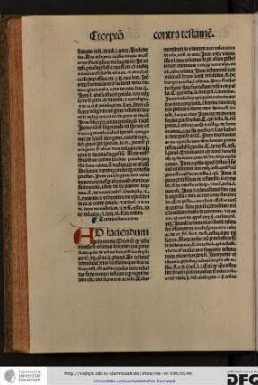 Contra testamentum.