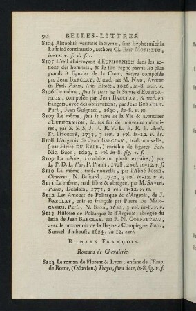 90-264, Romans François