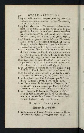 90-264, Romans François