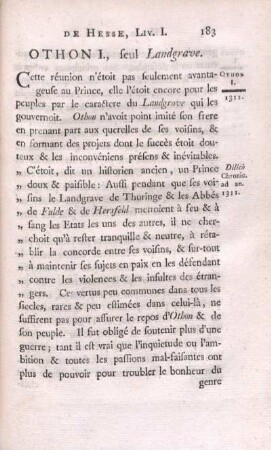 Othon I., seul Landgrave.
