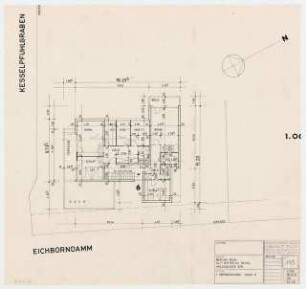 Wohnhäuser Alt-Wittenau 62, 63 / Eichborndamm 243, Berlin-Reinickendorf: Grundriss 1. Obergeschoss 1:100