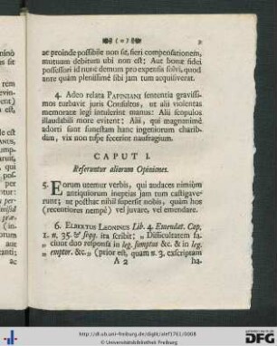 Caput I. Referuntur aliorum Opiniones.