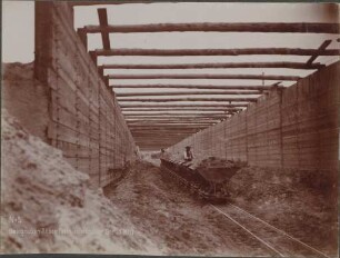 Bau der Wilmersdorf-Dahlemer U-Bahnstrecke, Baugrubenabsteifung