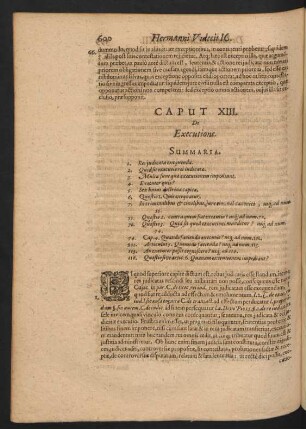 Caput XIII. De executione.