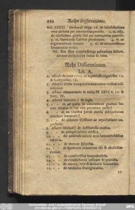 Rohe Dissertationes.