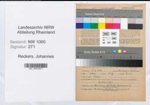 Entnazifizierung Johannes Reckers, geb. 05.03.1906 (Beamter)