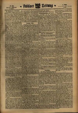 Zweite Ausgabe vom Freitag, den 07. Oktober 1910.