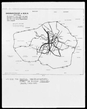 Berlin, Omnibusverkehr, Plan, im Winter 1904/1905