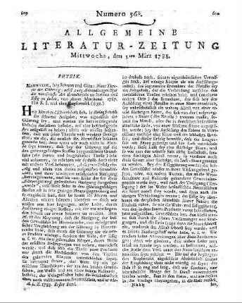 Marchand, Anton: Neue Theorie der Gährung. - Mannheim : Schwan und Götz, 1787