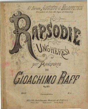 Rapsodie ungheresi : per pianoforte ; op. 113
