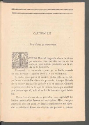 Capítulo LII - Realidades y esperanzas