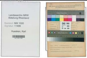 Entnazifizierung Karl Huesken , geb. 08.07.1907 (Sattlermeister)