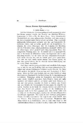 Oskar Jägers Gymnasialpädagogik