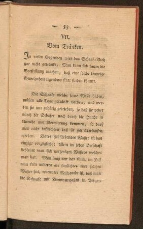 VII. Vom Tränken