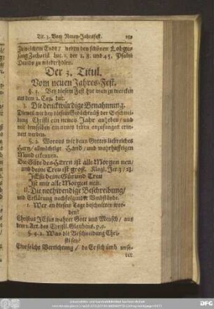 Der 3. Titul. Vom neuen Jahres-Fest.