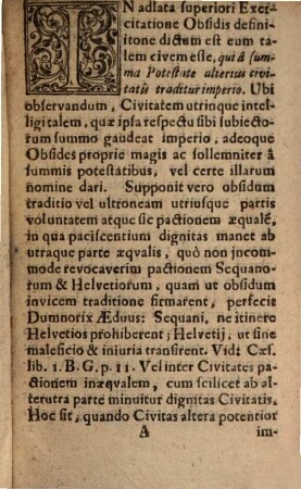 Exercitatio acad. posterior de obsidibus, eorumque obligatione