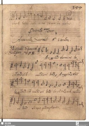Scandello, Antonio: Angelus Domini locutus est