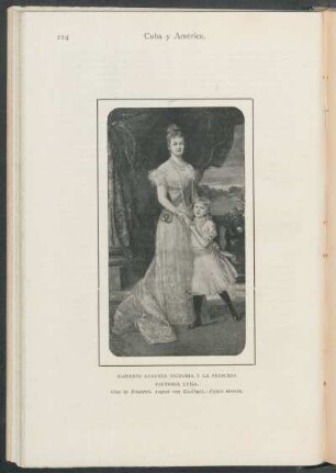 Kaiserin Augusta Victoria y la princesa Victoria Luisa. [Grabado] : [Grabado del Leslie's Weekly]