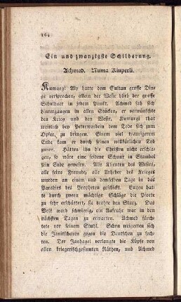 Ein und zwanzigste Schilderung.
