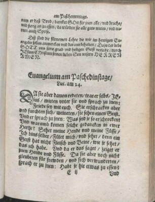 Euangelium am Paschedinstage/ Luc. am 24.