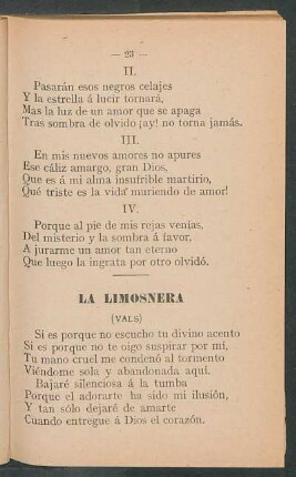 La limosnera : (Vals)