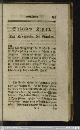 Siebendes Kapitel. Das Kriegswesen der Griechen