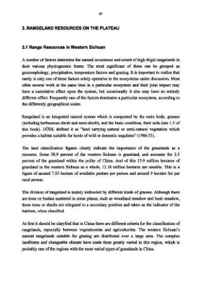 3. Rangeland resources on the plateau