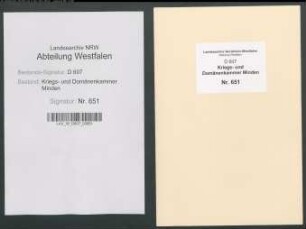 Amt Petershagen - Vogtei Börde - Bauerschaft Hahlen: Unterlagen der Revisionskommission - Band 2
