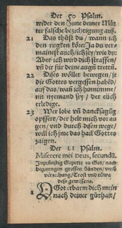 Der LI Psalm. - Der LX Psalm.