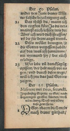 Der LI Psalm. - Der LX Psalm.