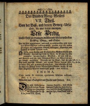 1-21, Erste Predig.