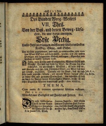 1-21, Erste Predig.