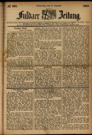 Ausgabe vom Donnerstag, den 20. Dezember 1883.