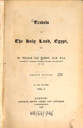 Travels in the Holy Land, Egypt, etc. : In 2 vol.. 1